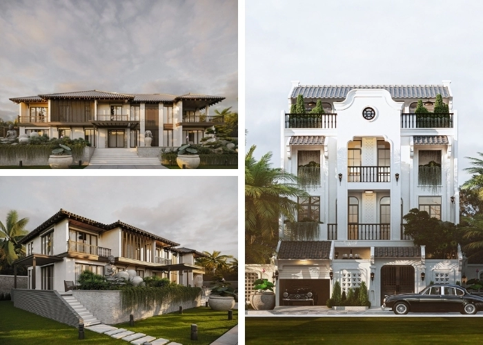 Mẫu biệt thự Indochine - Vẻ đẹp giao thoa Á Âu tinh tế