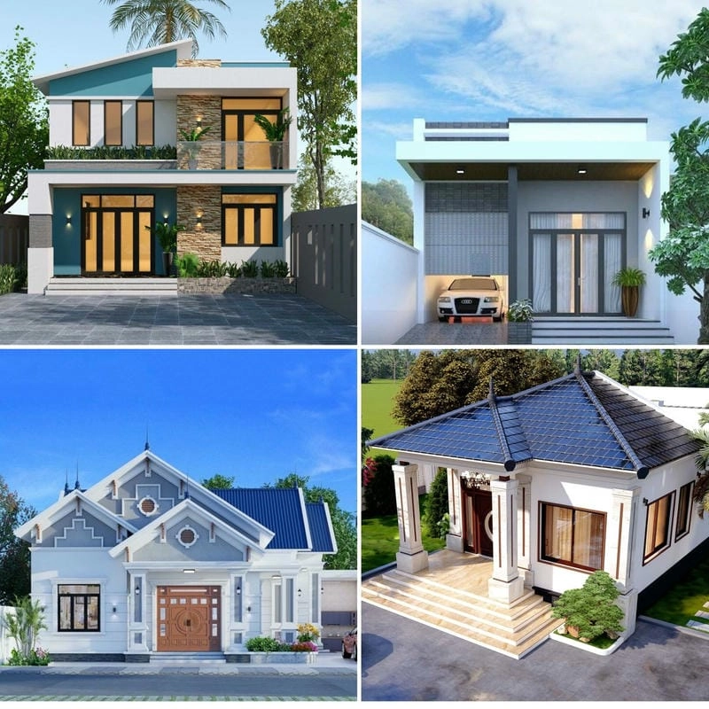 Mẫu màu sơn nhà cấp 4 - Đón đầu xu thế, bừng sáng không gian