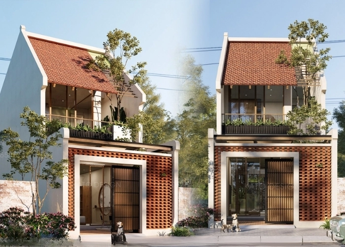 Nhà 2 tầng mái ngói - Vẻ đẹp truyền thống hòa quyện hiện đại