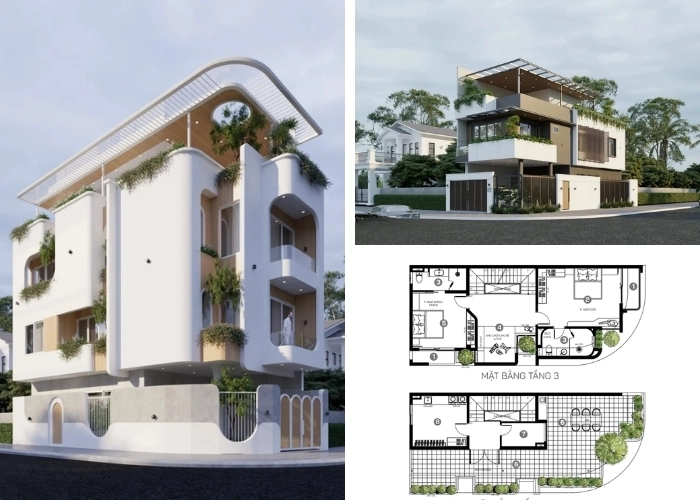 Xu hướng mẫu nhà lô góc 2 mặt tiền đẹp năm 2025