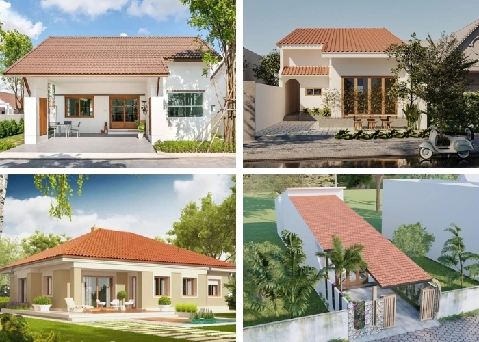 Mẫu nhà ngói cấp 4 đẹp truyền thống và tiện nghi