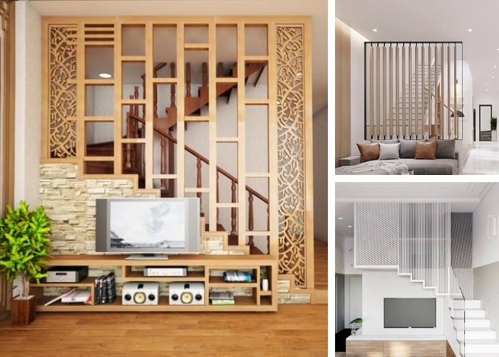 Top mẫu vách ngăn cầu thang đẹp hiện đại 2025