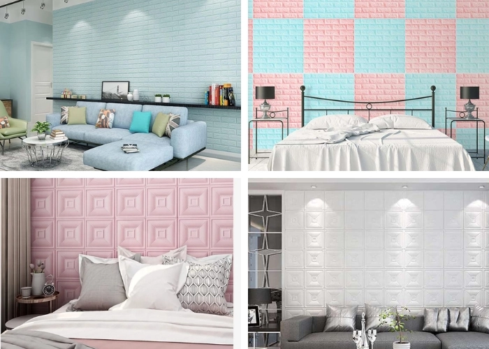 99+ mẫu xốp dán tường đẹp giúp làm mới không gian sống