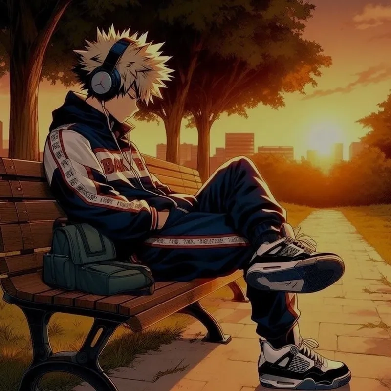 Bakugo với ánh mắt dữ dội và sức mạnh bùng nổ