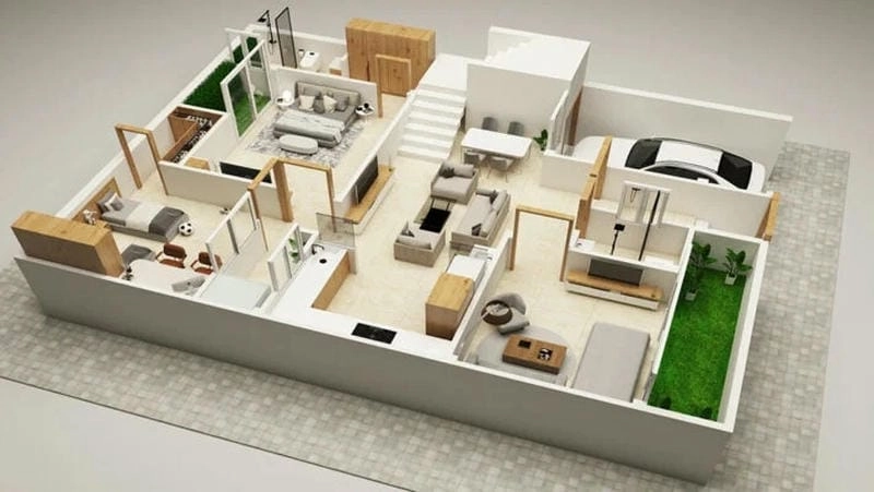 mẫu nhà ống 4x12 nhà 1 trệt 1 lầu tối ưu mặt tiền hẹp phố