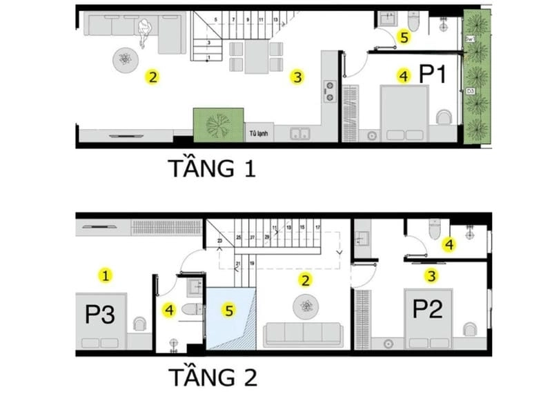 Tuyển chọn bản vẽ nhà đẹp 2 tầng ở nông thôn gần gũi thiên nhiên