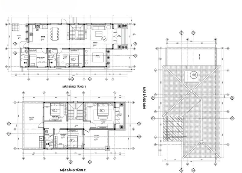 Gợi ý bản vẽ thiết kế nhà 2 tầng đầy đủ công năng