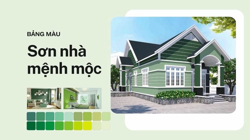 tuổi mậu thìn sơn nhà màu gì tham khảo mẫu sơn nhà màu xanh