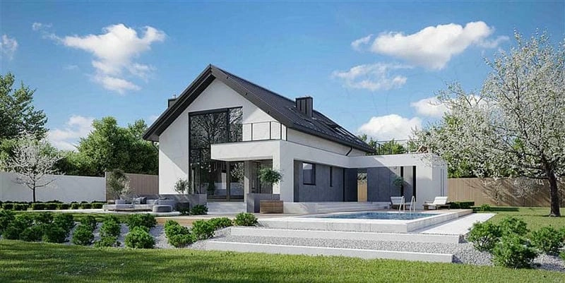 mẫu nhà vườn cấp 4 đơn giản tinh tế hài hòa thiên nhiên