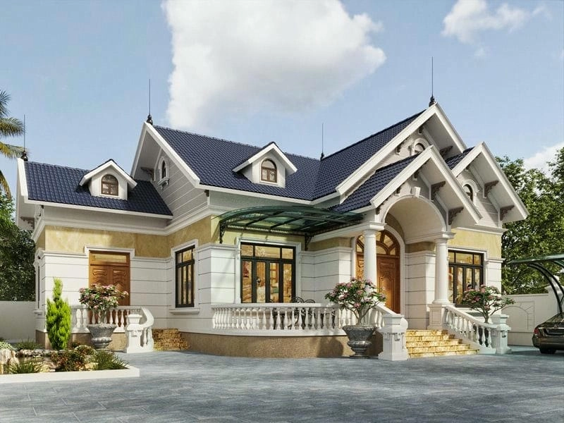 Căn nhà cấp 4 đẹp phong cách châu âu làm mê mẩn người nhìn