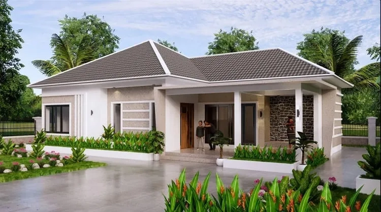 Ngắm mẫu nhà vườn đẹp dưới 1 tỷ 1 tầng tiện nghi