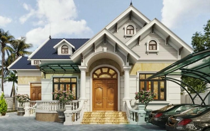 mẫu nhà biệt thự ở quê gần gũi yên bình cho gia đình