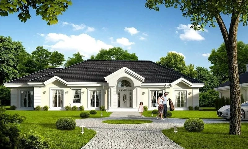 mẫu nhà biệt thự 1 tầng thiết kế tối ưu không gian sống