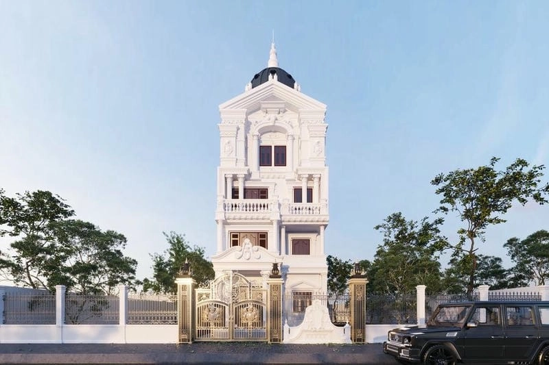 mẫu nhà biệt thự đẹp nhất phối cảnh hài hòa ấn tượng