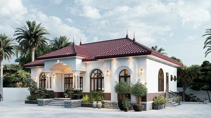 các mẫu nhà biệt thự 1 tầng đẹp phong cách đa dạng lựa chọn