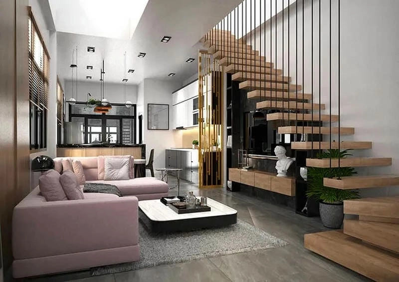 mẫu cầu thang đẹp nhà ống ý tưởng cho không gian sang