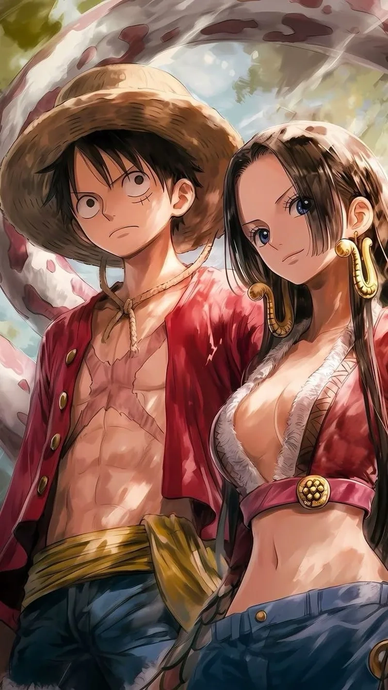 Tổng hợp hình của Luffy và Boa Hancock cảm động
