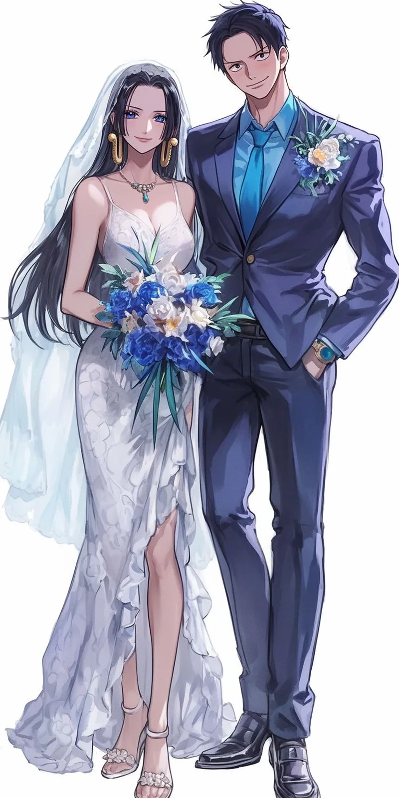 Ảnh Luffy và Boa đầy biểu cảm ngọt ngào