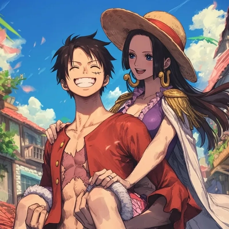 Tải ngay ảnh Boa Hancock và Luffy chất lượng cao