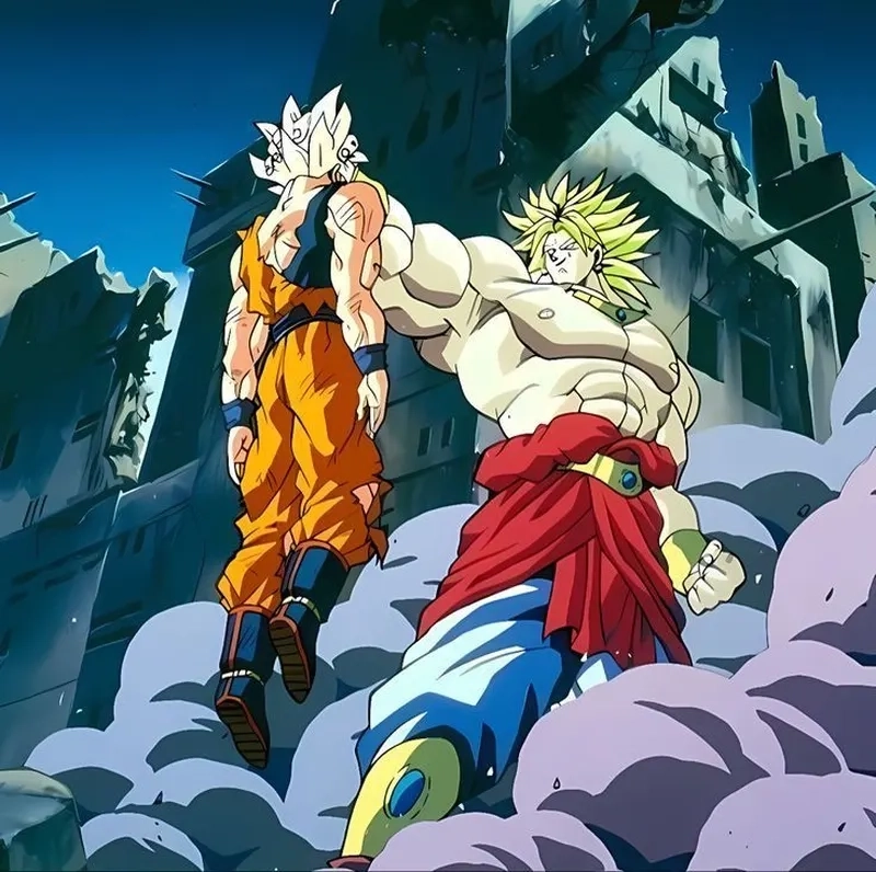 Khoảnh khắc huyền thoại Goku and Vegeta vs Broly trong Dragon Ball