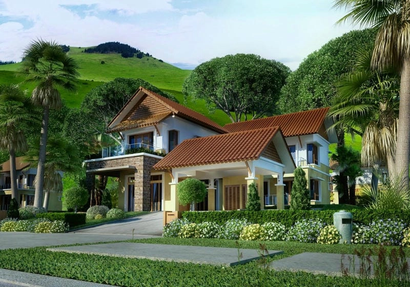 mẫu nhà mái thái gác lửng 3 phòng ngủ phù hợp gia đình đông người