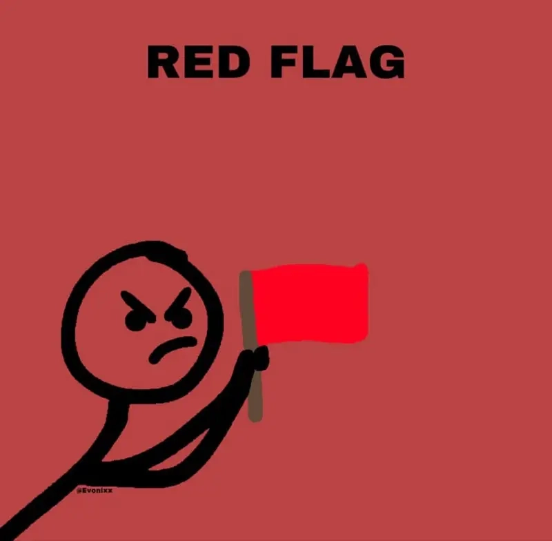 Cảnh báo hài hước với meme red flag gây bão cộng đồng
