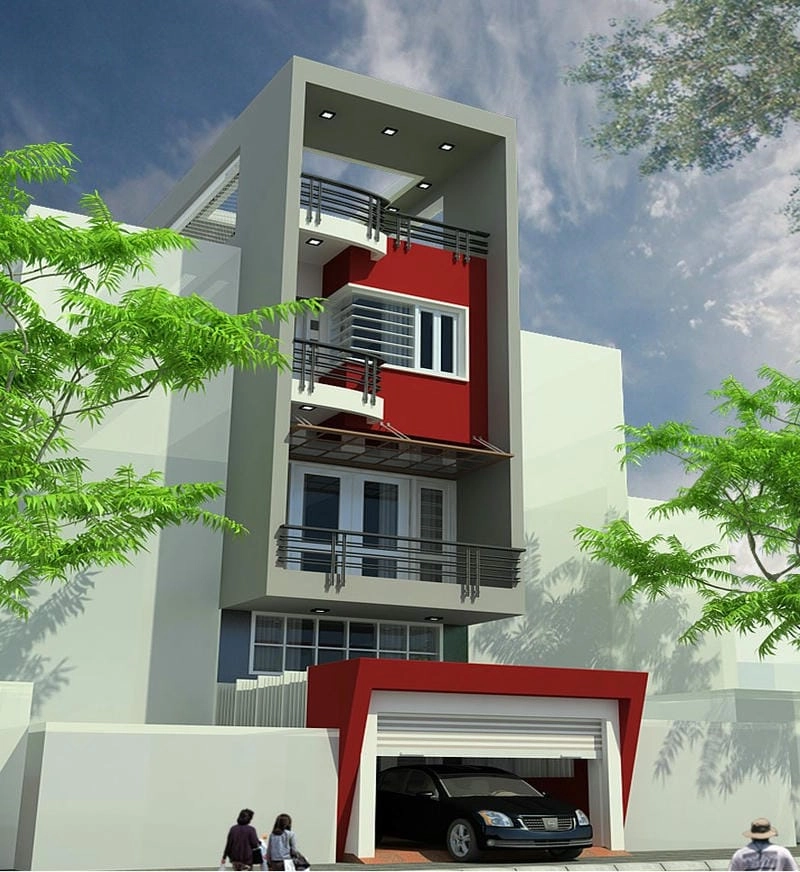 màu sơn mặt tiền nhà ống hiện đại cho những mẫu sơn nhà ống