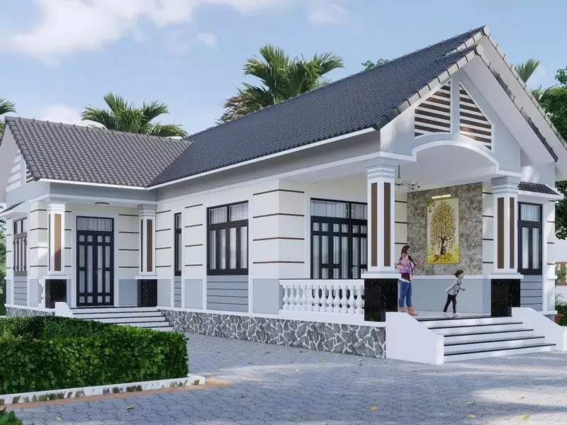 Xem ngay mẫu nhà cấp 4 đẹp chữ l