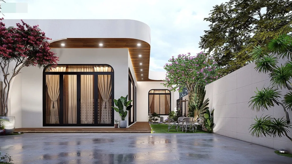 Chọn mẫu nhà cấp 4 chữ l 2 phòng ngủ
