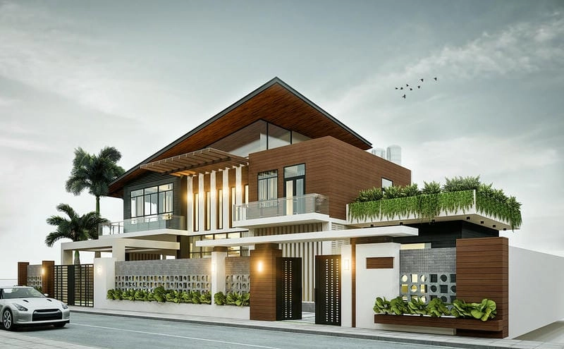 mẫu nhà biệt thự phố 9x12m 2018 gợi ý thiết kế tinh tế