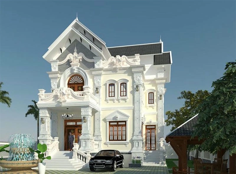 mẫu nhà biệt thự phố đẹp không gian sống sang trọng