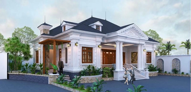 những mẫu nhà biệt thự mini đẹp thiết kế tiết kiệm diện tích