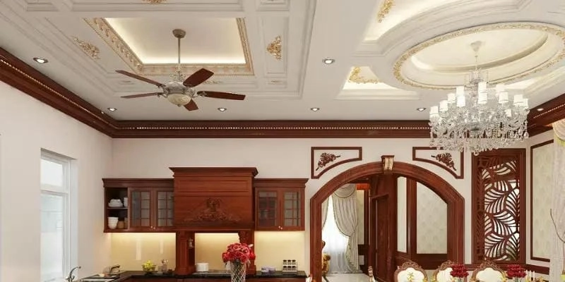 màu sơn phào chỉ trần nhà phối tinh tế sang trọng