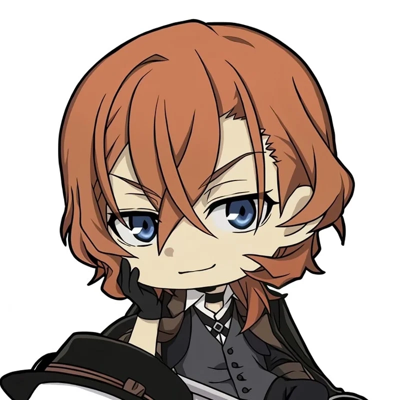 Chuuya Nakahara chibi giữ nguyên thần thái dù đã thu nhỏ