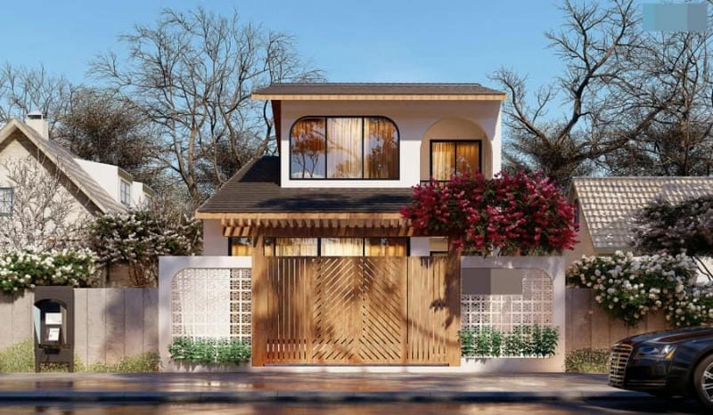 Khám phá mẫu cổng nhà mái nhất đẹp cuốn hút nhẹ nhàng