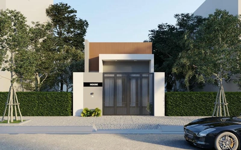 Gợi ý mẫu cổng nhà 7m đẹp tiện dụng độc đáo