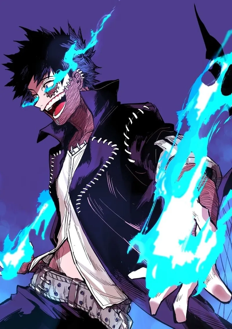 Dabi manga mô tả hành trình và các pha hành động của Dabi
