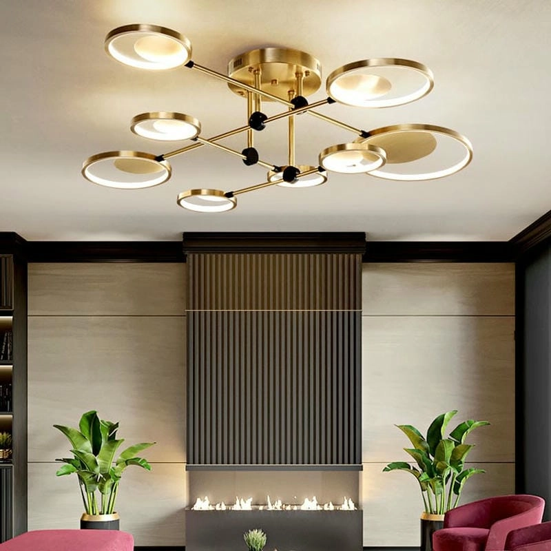 Top mẫu đèn trần phòng khách đẹp tinh tế