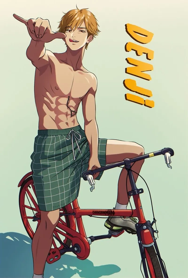 Trang phục Denji Gakuran trong fanart cực kỳ ấn tượng