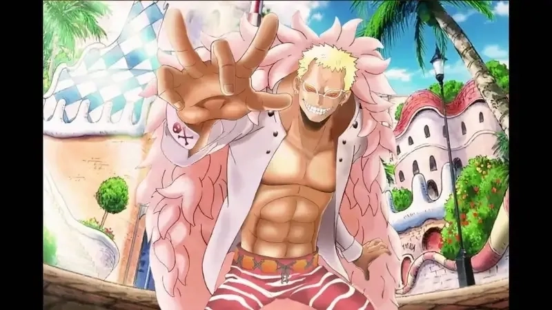 Cặp Donquixote Doflamingo sunglasses luôn gắn liền với hắn từ đầu đến cuối