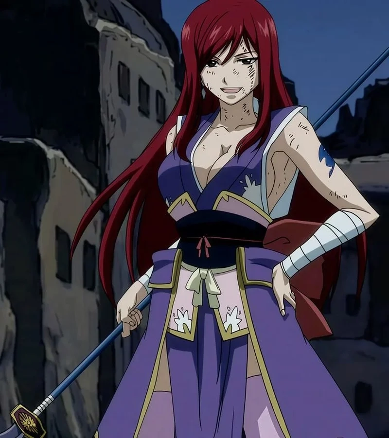 Erza Scarlet hair color đỏ rực làm nên thương hiệu nhân vật