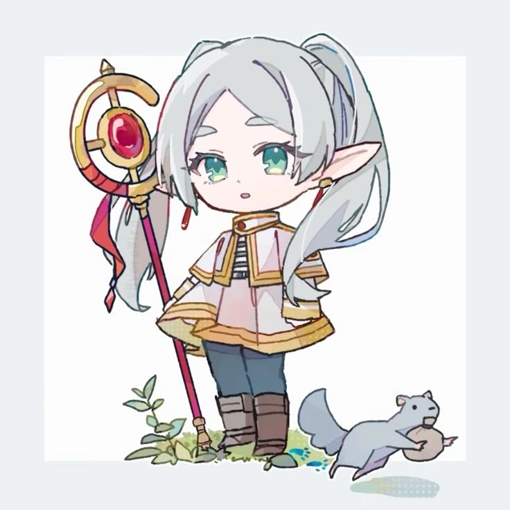 Frieren chibi art là fanart ngộ nghĩnh được yêu thích