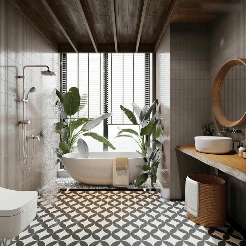 mẫu gạch nhà tắm đẹp làm sáng bừng không gian