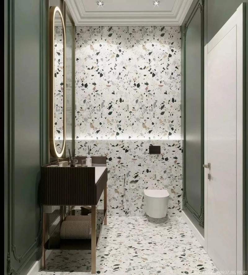 mẫu gạch nhà tắm đơn giản hài hòa tiện dụng