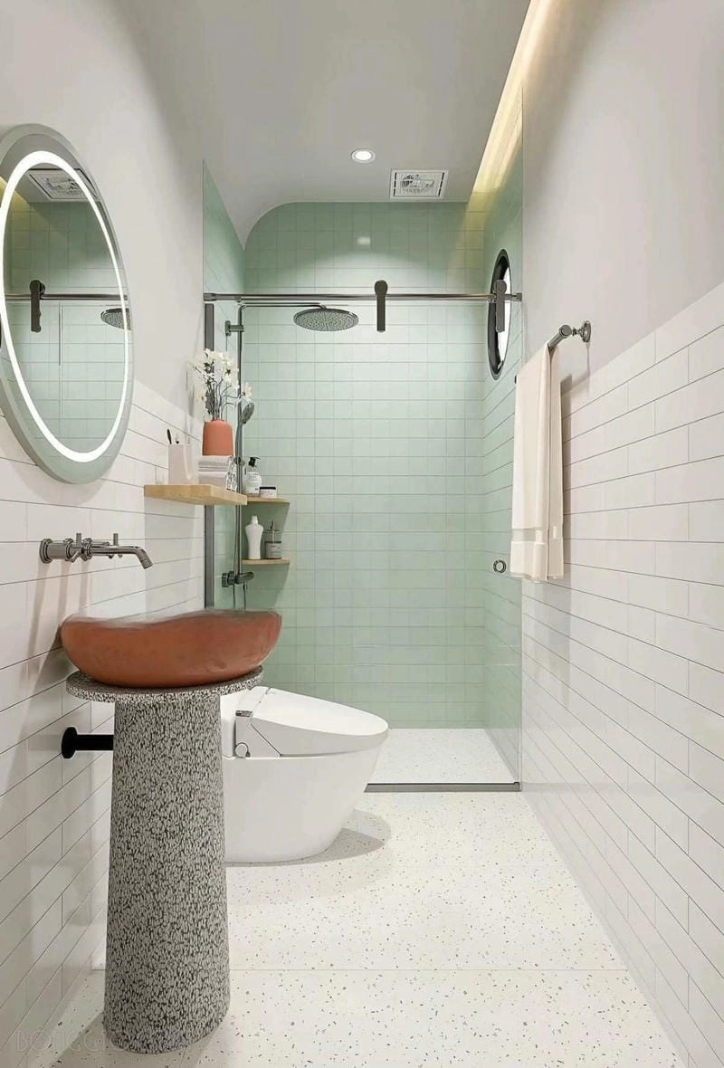 những mẫu gạch lát nhà tắm thiết kế tinh tế tiện nghi