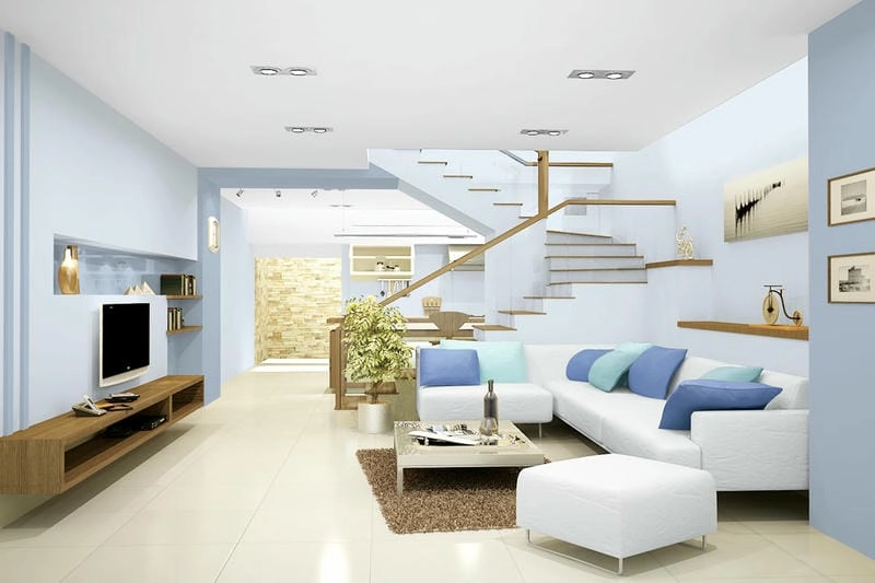 sơn nhà màu trắng ngà nhẹ nhàng tôn vẻ đẹp tinh tế