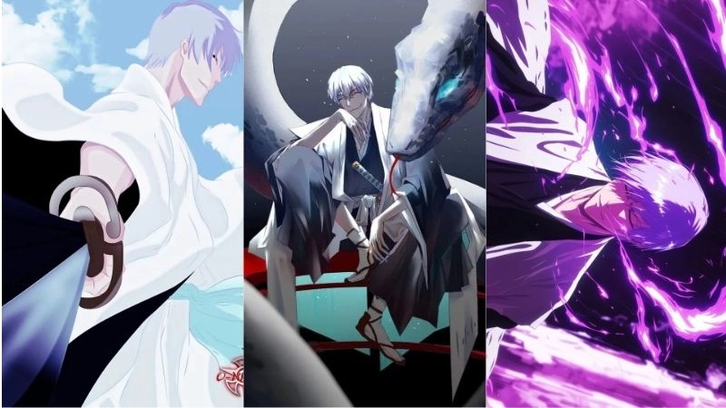 Ảnh Gin Ichimaru thể hiện sự bí ẩn và quyền lực vượt trội