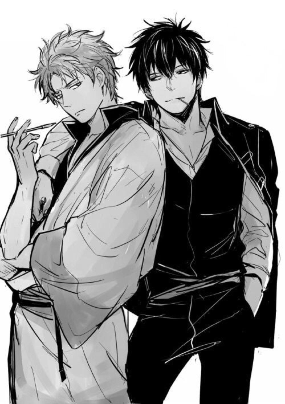 Okita x Hijikata thể hiện tình đồng đội lẫn những pha đấu khẩu