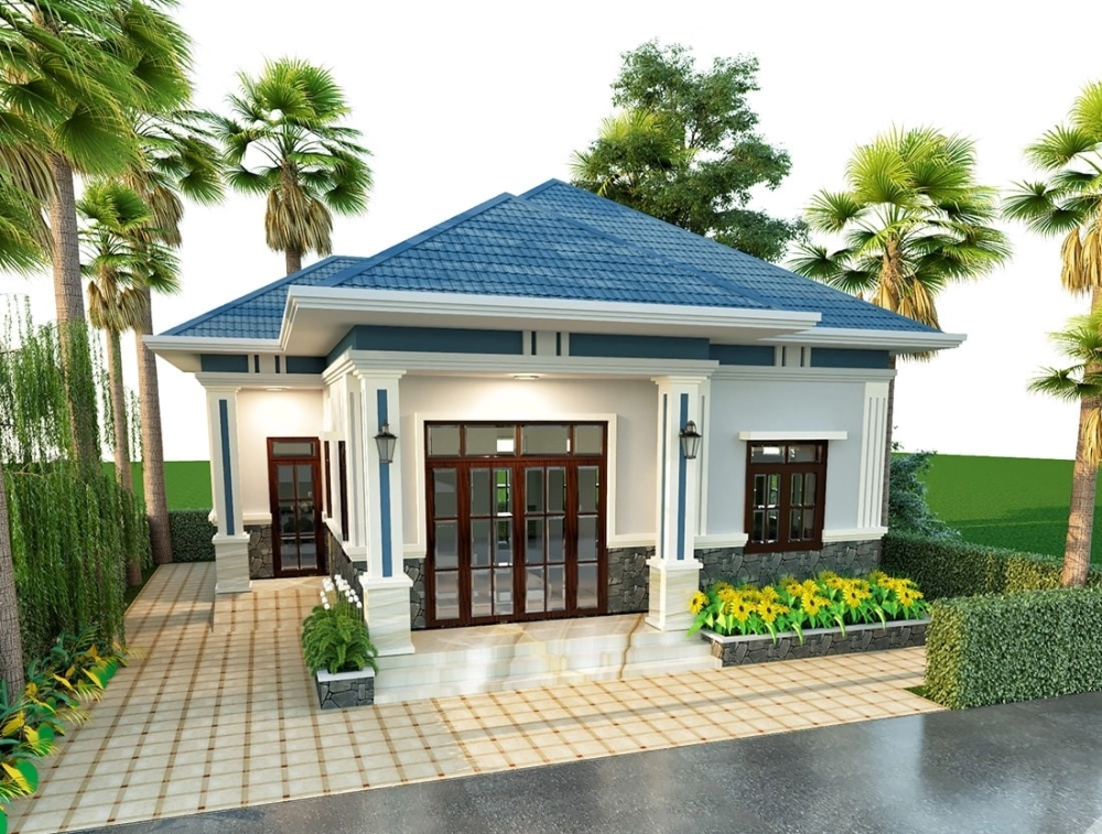 Tham khảo mái tôn mẫu nhà cấp 4 đẹp 5x20