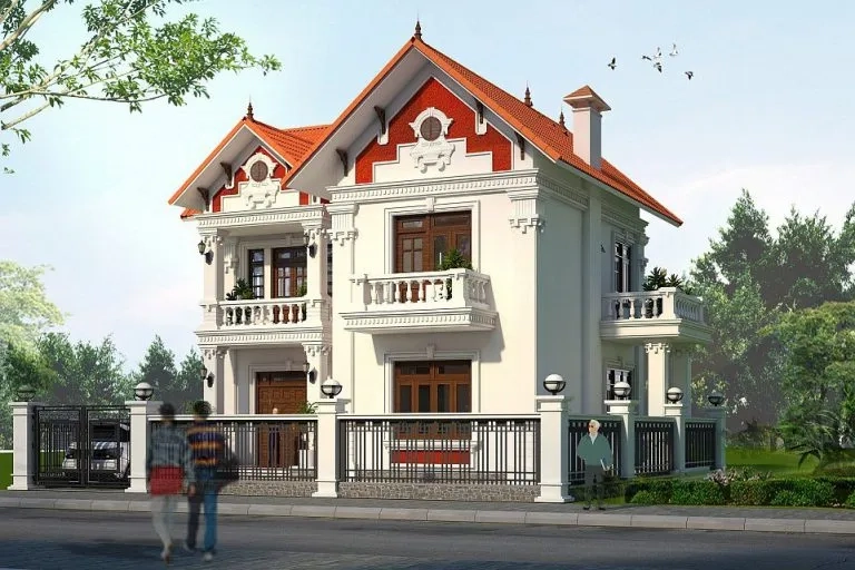 Chiêm ngưỡng mẫu nhà mái thái 2022 với phong cách 2 tầng